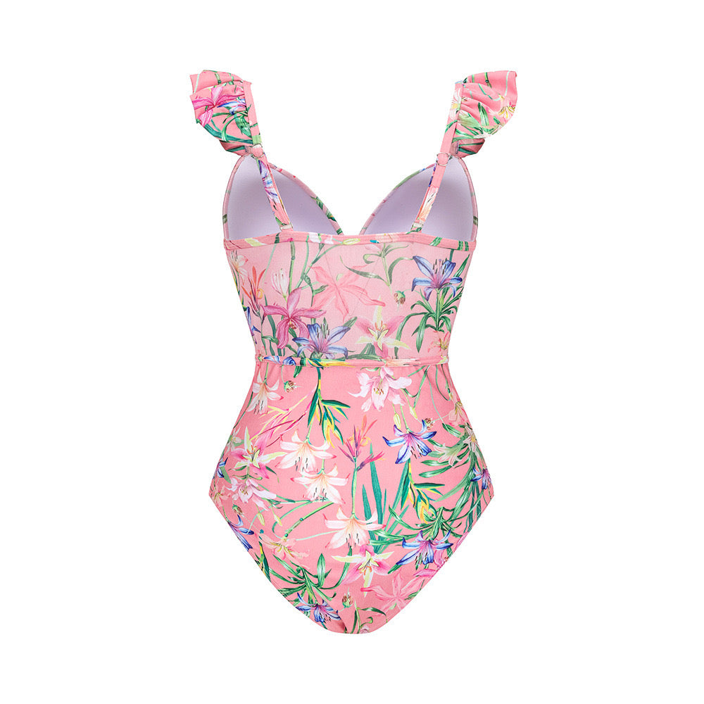 Florida Monokini With Mesh Wrap Skirt Set